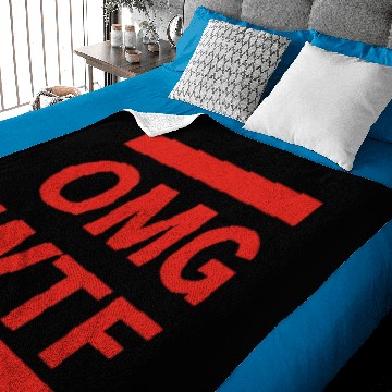 Discover OMG Funny Slogan Baby Blankets