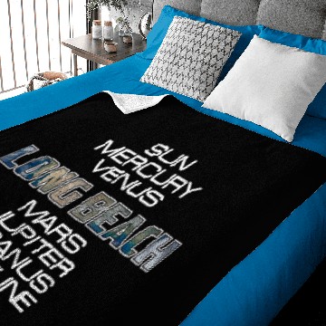 Discover Solar System Planet Earth Long Beach Gift Baby Blankets