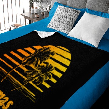 Discover Bahamas Sunset Palm Trees Baby Blankets