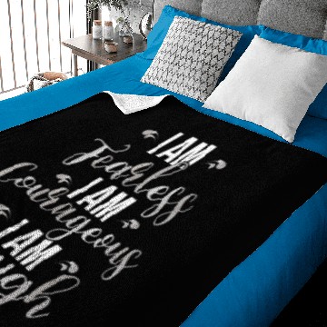 Discover I AM...Fearless. I AM...Courageous.I AM...Enough. Baby Blankets