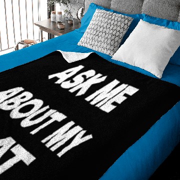 Discover Ask me about my cat Baby Blankets