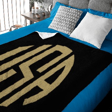 Discover MONOGRAM CIRCLE USA GRUNGE Baby Blankets