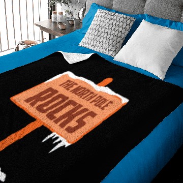Discover THE NORTH POLE ROCKS Baby Blankets