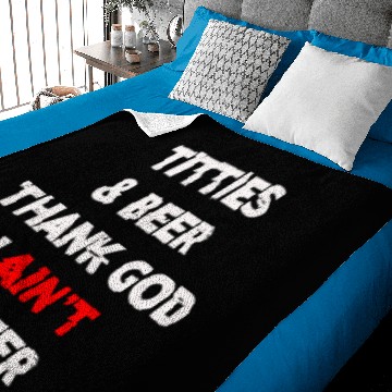 Discover New Design Titties and Beer Thank God Best Seller Baby Blankets