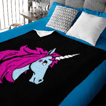 Discover Colorful Cartoon Unicorn - Purple Baby Blankets