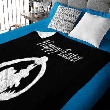 Discover Happy Easter white Baby Blankets