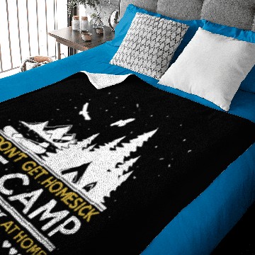 Discover i don t get home sick at camp i get campsick at ho Hawaiians Baby Blankets