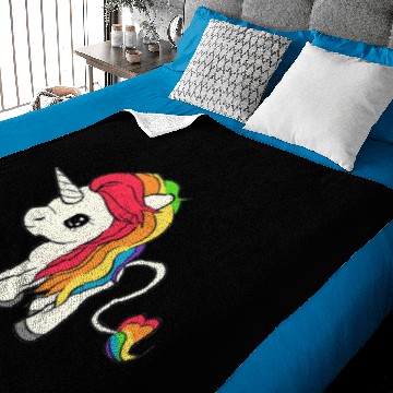 Discover Rainbow Unicorn Baby Blankets