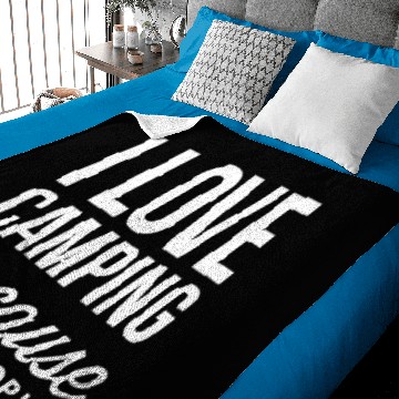 Discover I love Camping because I hate people Baby Blankets