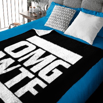 Discover OMG WTF Funny Saying Baby Blankets