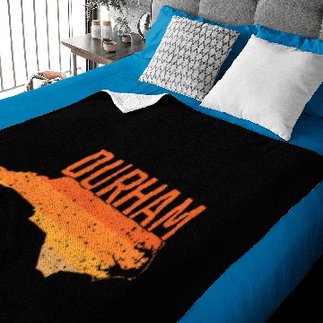 Discover Durham north Carolina Map Gift Baby Blankets