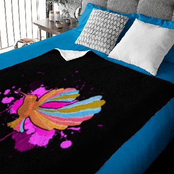 Discover Hummingbird Colorful Baby Blankets