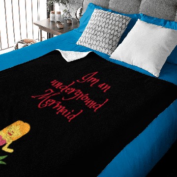 Discover Im an underground Mermaid Baby Blankets
