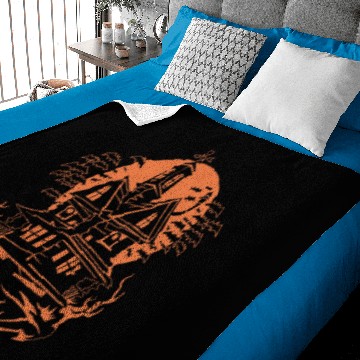Discover Haunted House Baby Blankets