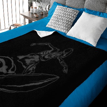 Discover Surfing Skeleton 3 Baby Blankets