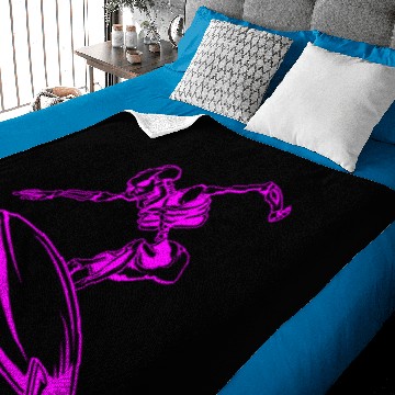 Discover Surfing Skeleton 4b Baby Blankets