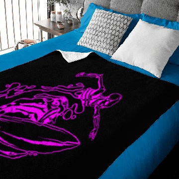 Discover Surfing Skeleton 1b Baby Blankets