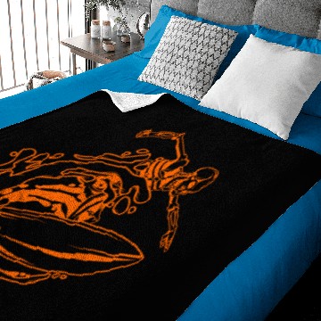 Discover Surfing Skeleton 1a Baby Blankets