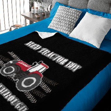 Discover Case IH Red Tractor Boy Comin Through Baby Blankets