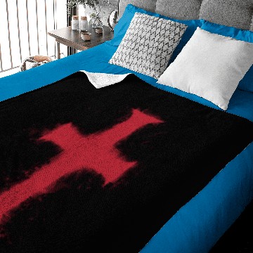 Discover cross red deus vult Baby Blankets
