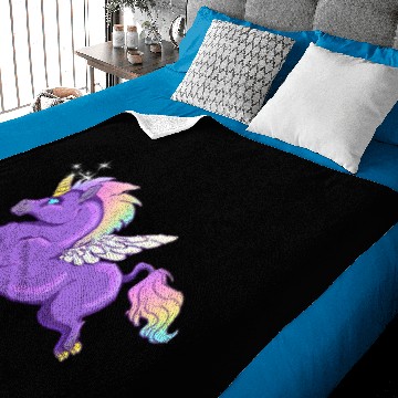 Discover Lavender Unicorn Baby Blankets