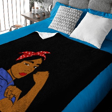 Discover Rosie The Riveter Afro Baby Blankets