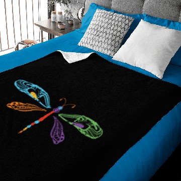 Discover Dragonfly Insect Renewal Symbol Art Baby Blankets