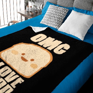 Discover OMG I Love Bread Funny Random Oh My Gosh Basic Baby Blankets