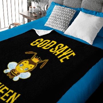 Discover God Save The Queen Bee Baby Blankets