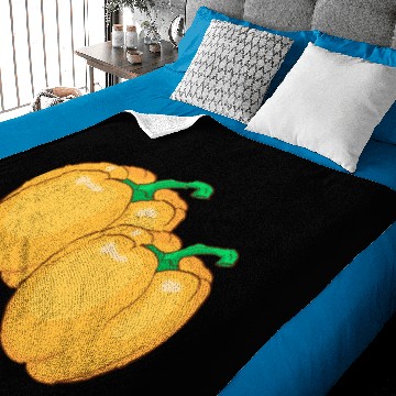 Discover Yellow Paprika Pepper Baby Blankets