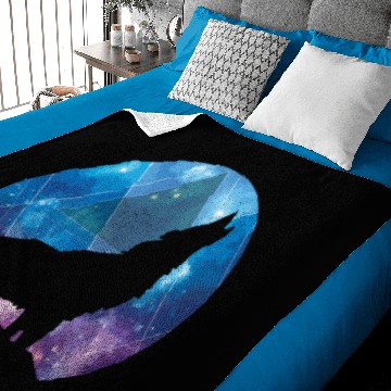 Discover Galaxy Wolf Baby Blankets