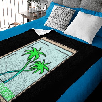 Discover Seaside Florida Palm Trees Souvenir Hawaiians Baby Blankets