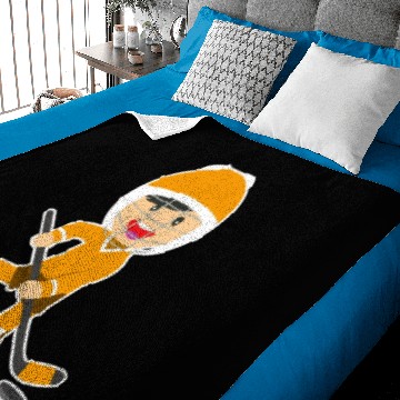 Discover ice hockey skate playing boy gift idea Baby Blankets