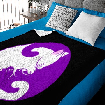 Discover Ying Yang Cat Baby Blankets