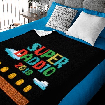 Discover Funny Super Daddio Baby Blankets