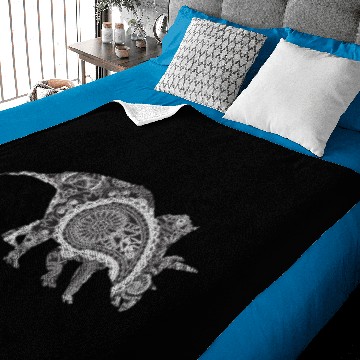 Discover Triceratops Mandala Pattern Dinosaur Dino Baby Blankets