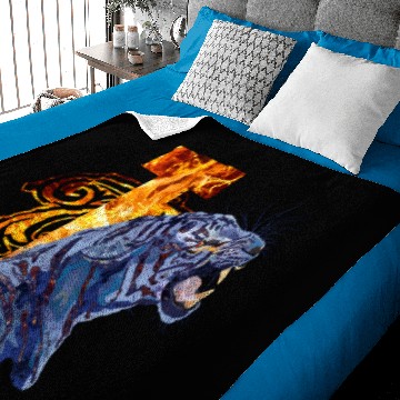 Discover Tiger in Camouflage Baby Blankets