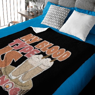 Discover Christmas My Blood Type Is Eggnog Baby Blankets