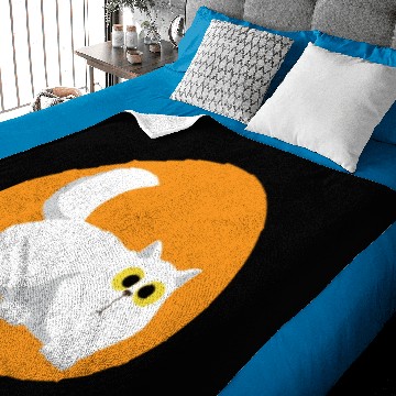 Discover White Sad Fluffy Cat Baby Blankets