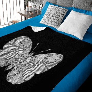 Discover artTS BATIK BUTTERFLY B&W Baby Blankets