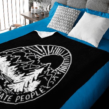 Discover I hate people - campfire Funny Baby Blankets