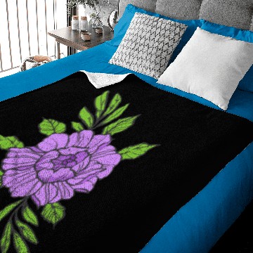 Discover Violet Flower Baby Blankets