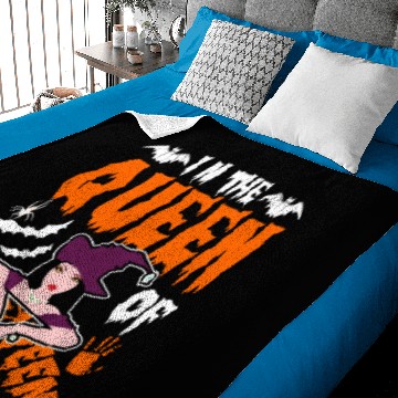 Discover Im The Queen Of Halloween Baby Blankets