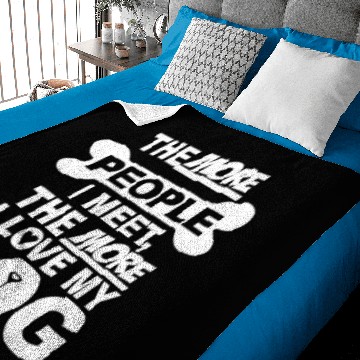 Discover I love my dog the most Baby Blankets