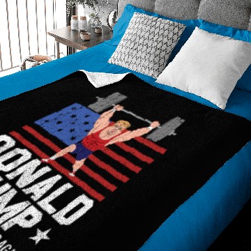 Discover Funny Donald Pump Make America Strong Again Baby Blankets
