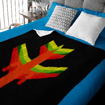 Discover Multi Colored Jet Airplane in Motion Baby Blankets