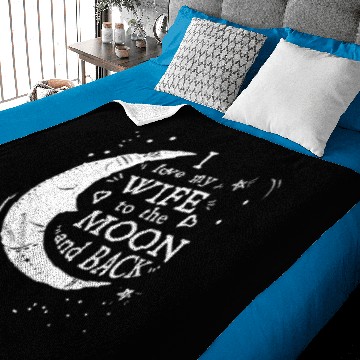 Discover I Love My Wife To The Moon And Back Baby Blankets