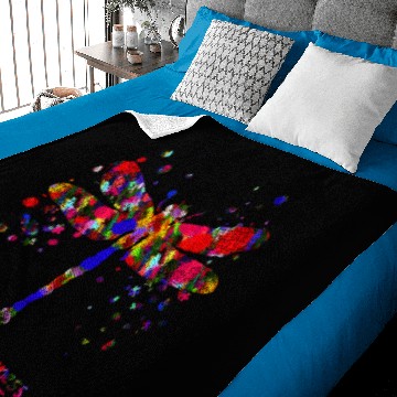 Discover Autism dragonfly Baby Blankets