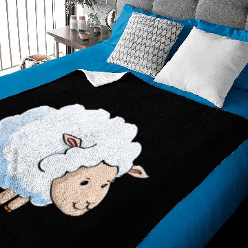Discover lamb comic draw Baby Blankets