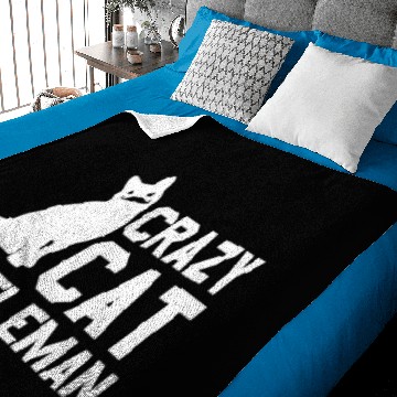 Discover Crazy Cat Gentleman Baby Blankets